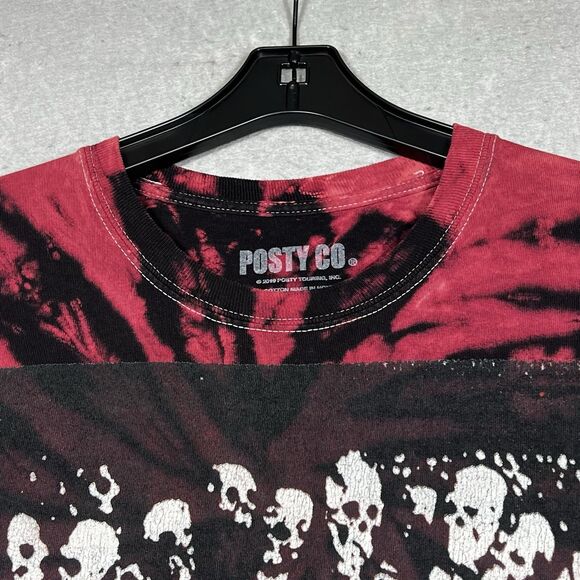 Post Malone Hollywoods Bleeding Tour 2019 Shirt L Red Black Band Tee Posty Co - Picture 2 of 12